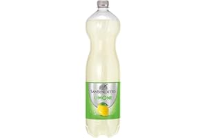 San Benedetto, Limone, Bevanda Gassata,1.5 L, Dissetante e Frizzante, con Fruttosio, Bevanda Analcolica