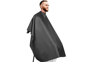 aashta® mantella parrucchiere taglio capelli, mantella barbiere leggera, mantella taglio parrucchiere professionale e uso domastico chiusura a bottoni 143 * 126