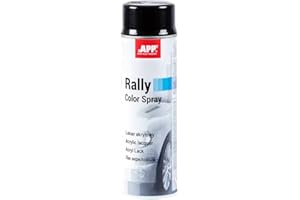 APP Rally Color Vernice Spray | Bomboletta spray colorate | Nero lucido | 500 ml