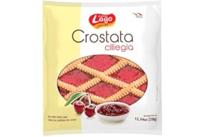 Gastone Lago Crostata alla Ciliegia 350 g, Flowpack, Torta Crostata con Confettura di Ciliegie, Pasta Frolla, Prodotto italiano, Senza Olio di Palma