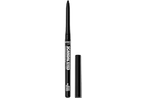 Rimmel London ScandalEyes Exaggerate Eye Definer, Matita Occhi Automatica Waterproof a Lunga Durata dal Colore Intenso e Tratto Ultra Preciso, 001 Intense Black - 0.35g