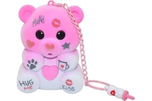 CUZYP 𝕮𝖔𝖈𝖈𝖔𝖑𝖔𝖙𝖙𝖎 𝙇𝙤𝙫𝙚 𝙀 𝙏𝙚𝙡𝙡 𝙤𝙧𝙨𝙚𝙩𝙩𝙞 Peluche Orsetto Colorato Registra Audio Charm Portachiavi, Coccolotti orsetti giochi preziosi(Rosa)