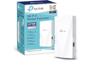 (Ricondizionato)TP-Link RE500X Ripetitore WiFi 6 AX1500Mbps, Amplificatore WiFi Potente per Casa, WiFi Extender, 1 Porta Gigabit Ethernet, Compatibile con Tutti i Box Internet
