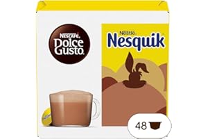 NESCAFÉ DOLCE GUSTO Nesquik Bevanda gusto Cioccolato, 3 Confezioni da 16 Capsule (48 Capsule Compatibili Nescafé Dolce Gusto)