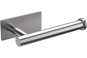 Ibergrif MK34052 Porta Carta Igienica Adesivo Portarotolo Carta Igienica Acciaio Inox per Bagno e Toilette,Acciaio Inossidabile