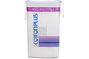 Cotton Plus MAXI VISAGE 50 pz. - LINEA BEAUTY | DISCHETTI PRETAGLIATI 100% PURO COTONE | Dischetti struccanti per la pulizia del viso soffici e resistenti.