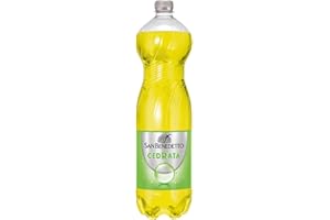 San Benedetto, Cedrata, Bevanda Gassata, 1.5 L, Dissetante e Frizzante, a Basso Contenuto di Zuccheri, con Fruttosio, Bevanda Analcolica