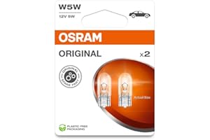 OSRAM ORIGINAL LINE 12V, W5W, signal lamp, Glass Wedge Base, Double Blister (2 lamps)