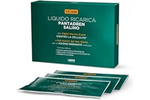 Guam 3 BUSTE LIQUIDO RICARICA PANTADREN SALINO DRENANTE INTENSIVO Liquido ricarica alle Alghe Marine Guam e Sali marini del Mar Morto 3 x 100 ml