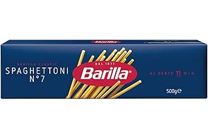 Barilla Pasta Spaghettoni, Pasta Lunga di Semola di Grano Duro 100% Italiano, Forma Corposa e Spessore Equilibrato, 500g