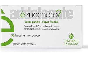 PromoPharma èZucchero? - Dolcificante - Eritritolo, Sostituto Naturale dello Zucchero - 50 stick pack da 3 g