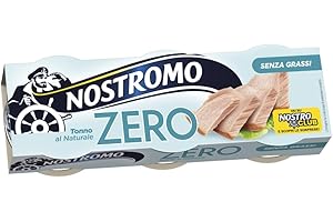 Nostromo - Tonno al naturale, 3 lattine da 65 gr. Zero grassi, già sgocciolato, pronto da gustare.