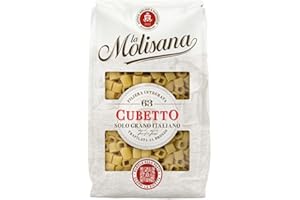 La Molisana, Cubetto n. 63, Pasta da Solo Grano Italiano - Trafilata al Bronzo, Ruvida e Tenace con Eccellente Tenuta in Cottura - Confezione da 500 g