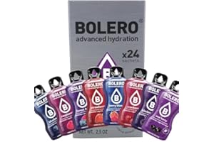 Bolero Drink 24 Bustine mix 3 gr Gusti Diversi Assortimento Berry mix Bacche Preparato Polvere Solubile Per Bevanda Fresca in Acqua Prodotto, 72 grammi dolcificato stevia