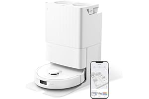 roborock Qrevo Ricondizionato Robot Aspirapolvere con Funzione di Scorrimento, 5500Pa, Potenza di Aspirazione, Mappatura 3D, Mocio Doppio Rotante, Bianco