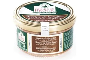 GEORGES BRUCK - FOIE GRAS di STRASBURGO, ALSAZIA - Rillettes/Terrina di Cinghiale al Pinot Nero e Tartufo Estivo - 2 x Barattolo di vetro 140 gr