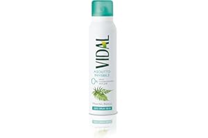 Vidal - Deodorante Spray Asciutto Invisibile, Senza Alcool, Effetto Asciutto fino a 48h, Fragranza Muschio Bianco, 150ml