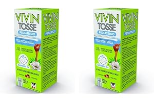 Vivin Tosse Pediatrico - Sciroppo Per Tosse Secca E Grassa A Base Di Estratti Vegetali E Miele, Promuove lidratazione del muco e protegge la mucosa faringea. 150 ml (Confezione da 2)