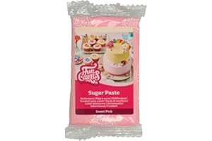 FunCakes Pasta di Zucchero Sweet Pink: facile da usare, liscia, flessibile, morbida e pieghevole, perfetta per decorare torte, halal, kosher e senza glutine. 250 gr
