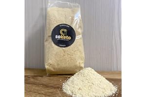 Keto Pane Grattuggiato 250 grx 4 per Dieta Keto-Pan grattato per panare con pochissimi carboidrati (Ig>2) (1000, Grammi)