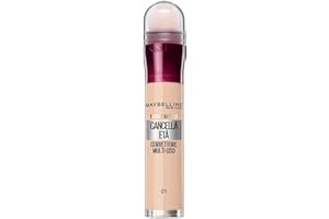 Maybelline New York Correttore Multi-Uso, Idratante e con Coprenza Modulabile, Imperfezioni e Occhiaie Coperte, Con Bacche di Goji e Haloxyl, Cancella Età, Tonalità: 01 Light, 6,8 ml