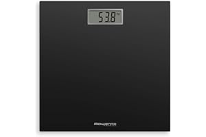 Rowenta BS1400 Premiss Bilancia Pesapersone Digitale in Vetro Temperato, 30x30 cm, Max 150kg, Ultrasottile, Graduazione di Precisione Ogni 100g, Funzioni Intelligenti, Ampio Display