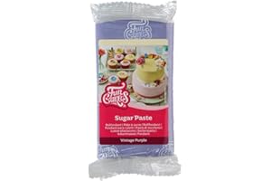 FunCakes Pasta di Zucchero Vintage Purple, Viola: Facile da Usare, Consistenza Liscia, Flessibile, Perfetto per la Decorazione di Torte, Halal, Kosher e senza Glutine. 250 g