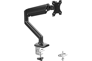 GRIFEMA GB2003-1 Supporto per monitor a molla a gas per schermo di computer da 13-32 pollici, altezza regolabile, VESA 75x75/100x100, peso 2-9 kg, nero