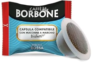 Caffè Borbone Miscela Rossa - 100 Capsule - Compatibili con Macchine a marchio Bialetti*
