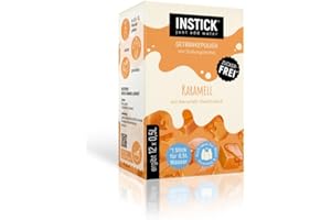 INSTICK Bevanda istantanea senza zucchero per prodotti lattiero-caseari (Caramello) - 1 confezione per 12 x 0,5 L - Ideale per latte, yogurt, skyr, quark - Vegana e a basso contenuto calorico