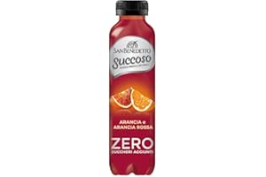 San Benedetto, Succoso Zero alla Arancia Rossa, 400 ml Bevanda Leggera e Dissetante in Acqua Minerale Naturale, Senza Zuccheri, Conservanti Coloranti e Glutine