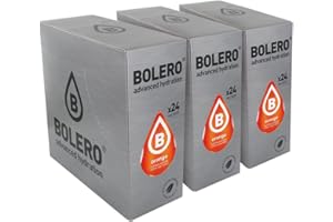 BOLERO Drinks 72 bustine da 9 grammi gusto Orange Arancia - Preparato istantaneo per Bevande con Stevia e Vitamina C e Senza Zucchero