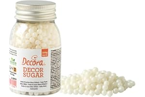 Decora 2081163 Confezione Da 100 G Perle Di Zucchero Bianco Brillante 5 Mm