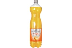 San Benedetto, Allegra, Aranciata, Bevanda Gassata, 1,5 ml, Dissetante e Frizzante, a Basso Contenuto di Zuccheri, con Fruttosio, Bevanda Analcolica