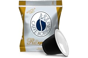 Caffè Borbone Respresso, Miscela Oro - 50 Capsule - Compatibili con le Macchine ad uso domestico Nespresso*
