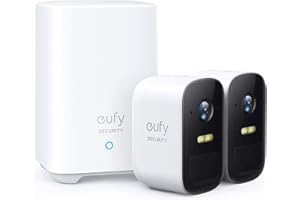 Eufy Security, EufyCam 2C Wireless, 180 Giorni Durata batteria, HD 1080p, IP67, Visione Notturna, Compatibile con Amazon Alexa, kit a 2 cam, senza canone mensile (rinnovato)