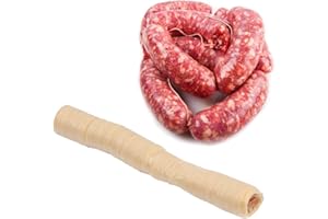 Involucro Salsiccia Commestibile, Lunghezza 14m Diametro 26mm Involucro Salsiccia Essiccazione Ideale per Preparare Salsicce Fatte in Casa, Facile Utilizzo e Sicuro per Varie Tipologie di Carne