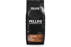 Pellini N.9 Cremoso, Caffè in Grani per Espresso 1kg, Miscela Arabica e Robusta dal Gusto Ricco e Armonioso, Caffè in Chicchi a Tostatura Media