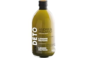 Deto Andrea Milano, Aceto di Mele Biologico con Limone e Matcha, Non Filtrato e Non Pastorizzato, da Bere Solo o come Aggiunta a Frullati, Ideale per Condire Pesce Crudo o Cotto, Made in Italy, 500 ml