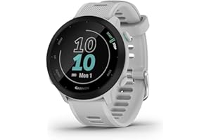 Garmin Forerunner 55 (Whitestone), Smartwatch running con GPS, Cardio, Piani di allenamento inclusi, VO2max, Allenamenti personalizzati, Garmin Connect IQ, Taglia unica (Ricondizionato)