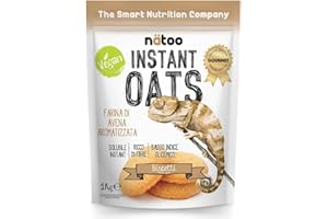 NÄTOO Farina di avena aromatizzata a basso indice glicemico - solo 1gr. di zuccheri - Farina di Avena low carb ad alto contenuto di fibre - 1Kg - Biscotto
