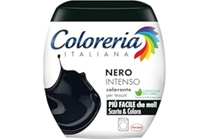 Coloreria Italiana Grey Colorante Tessuti e Vestiti in Lavatrice, Nero Intenso, 1 Confezione