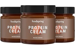 foodspring Crema Proteica, 3 x 200g, Crema proteica spalmabile alla nocciola