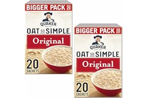 Cleverry Set con Quaker Oat So Simple Family Pack Original 40 bustine x 27g, Farina d'Avena Integral