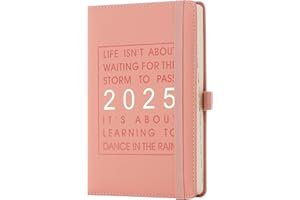 Mljtoyo Agenda 2025, formato A4, un giorno per pagina, planner giornaliero per la produttività da gennaio 2025 a dicembre 2025, visualizzazione settimanale, organizer mensile con portapenne, chiusura