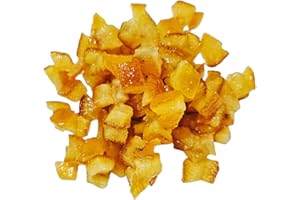 1kg Arancia Candita a Cubetti Romeo. Frutta Italiana Naturale al 100%. In vasetto richiudibile da 1000 grammi. Scorzone di Arancia Candita 10x10mm. Senza Coloranti, Senza Additivi, Senza Solfiti.