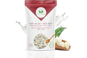 Natural Probio® Kefir di Latte, Kit Iniziale di Coltura di Cereali a fermentazione lattica Naturale, con Latte Certificato Senza OGM, probiotico Naturale, Istruzioni, ricetta e Consigli (10g)