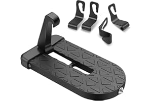 URAQT Gradino per Portiera Auto, Gradino per Portiera Auto Universale con 4 Pcs Gancio a Pedale e Martello di Sicurezza, Pieghevole Gradino per Portiera Auto Antiscivolo, Carico massimo 250 kg