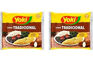 Yoki Farofa Mandioca Brasil | Farina di manioca stagionata pronta | Cassava 400 g x 2