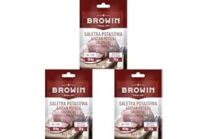 MultiDepot Browin 410010 Salnitro di potassio per salumi 20 g, per la conservazione della Carne, per 6 kg di Carne (Confezione da 3)
